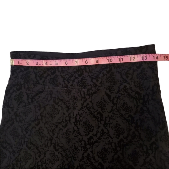 Merona Dressy black leggings with flocking size M - Picture 6 of 9